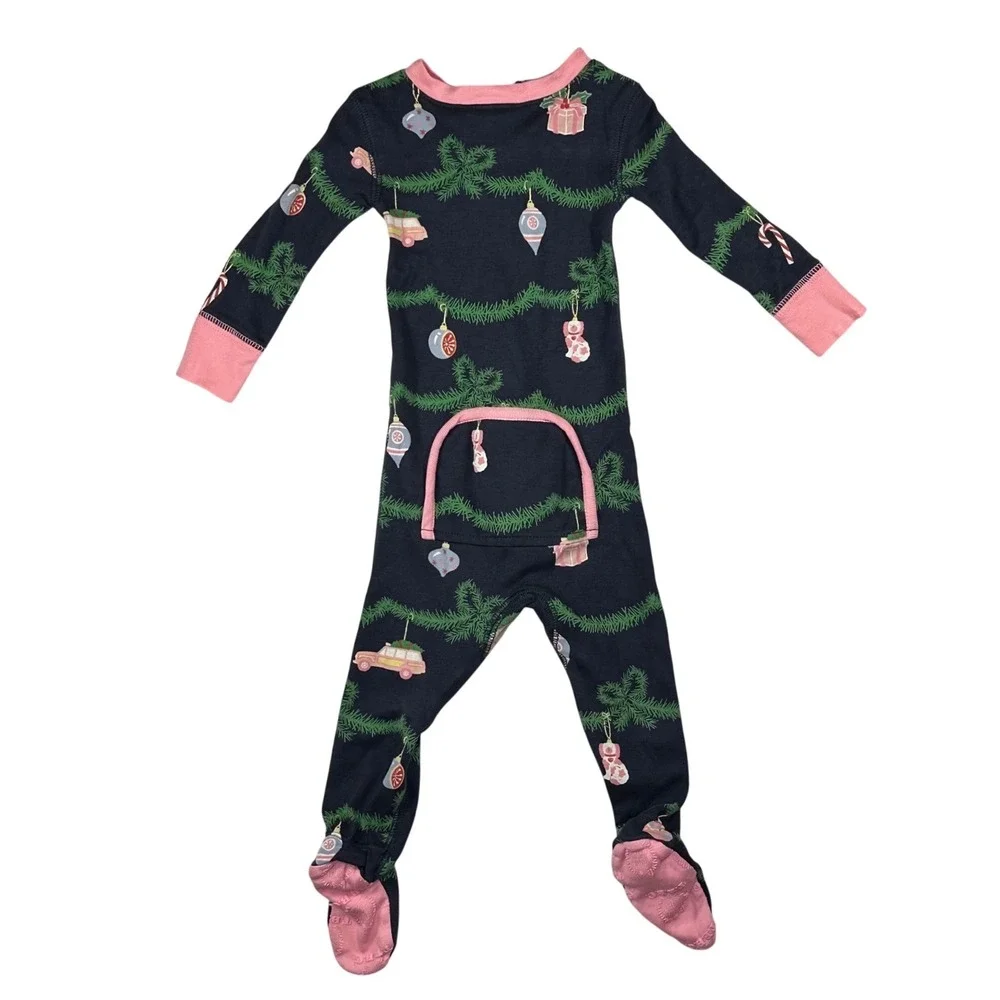 TBBC Beaufort Bonnet Company Night Night Christmas Pajamas Deck the Halls 6-12M
